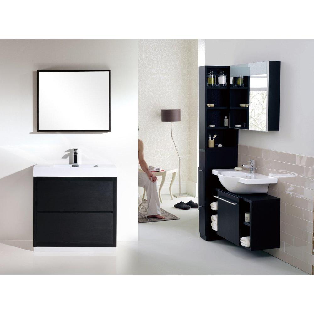 KubeBath Bliss 40 in. Free Standing Single Sink Modern Bathroom Vanity 