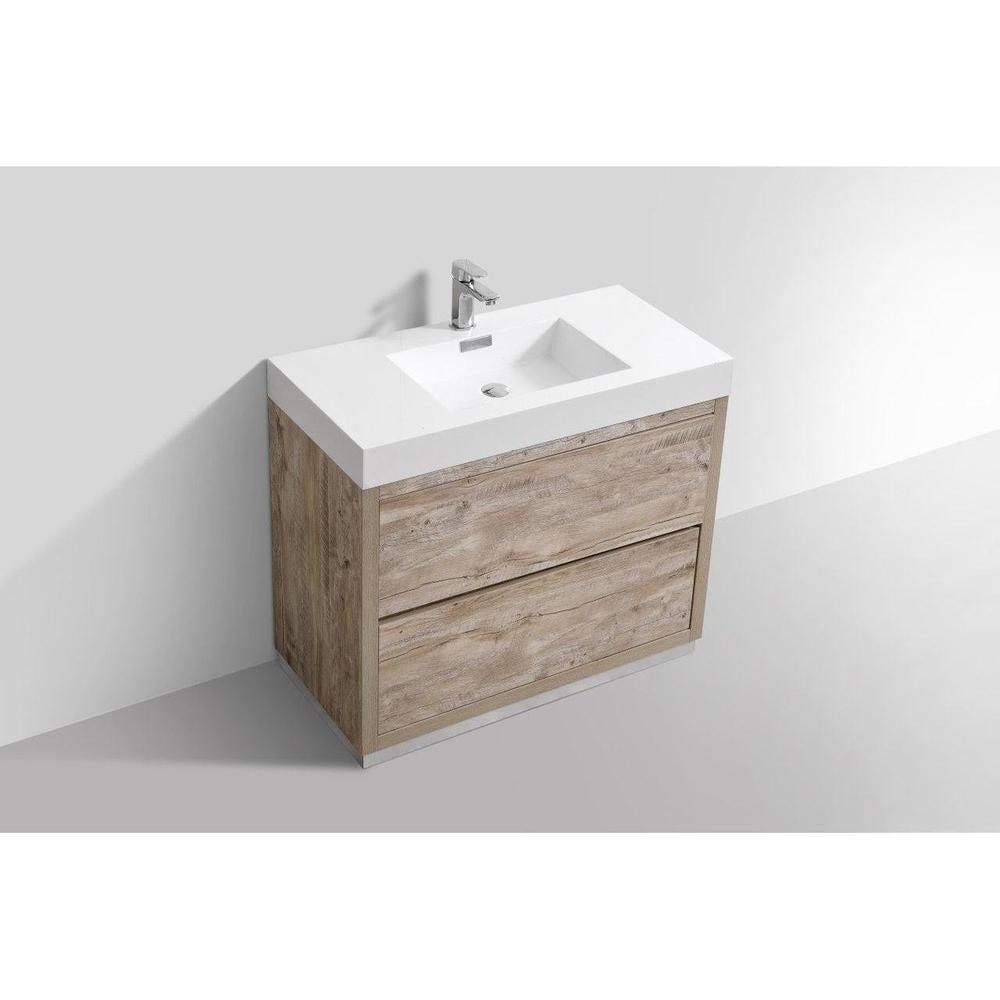 KubeBath Bliss 40 in. Free Standing Single Sink Modern Bathroom Vanity 