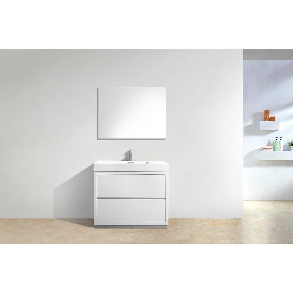 KubeBath Bliss 40 in. Free Standing Single Sink Modern Bathroom Vanity 