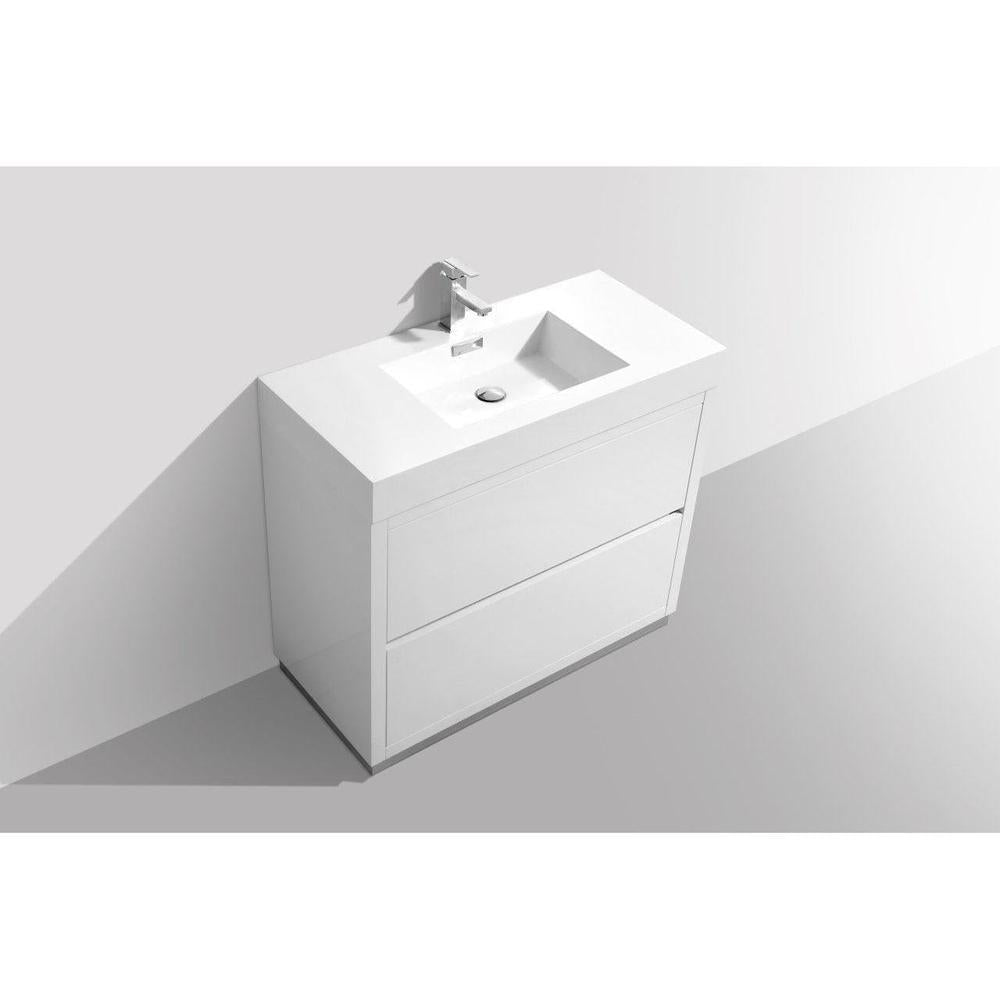 KubeBath Bliss 40 in. Free Standing Single Sink Modern Bathroom Vanity 