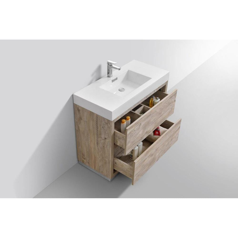 KubeBath Bliss 40 in. Free Standing Single Sink Modern Bathroom Vanity 