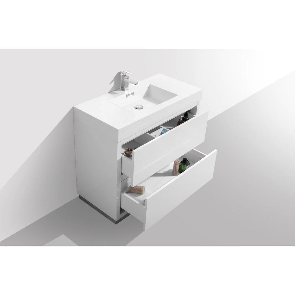 KubeBath Bliss 40 in. Free Standing Single Sink Modern Bathroom Vanity 