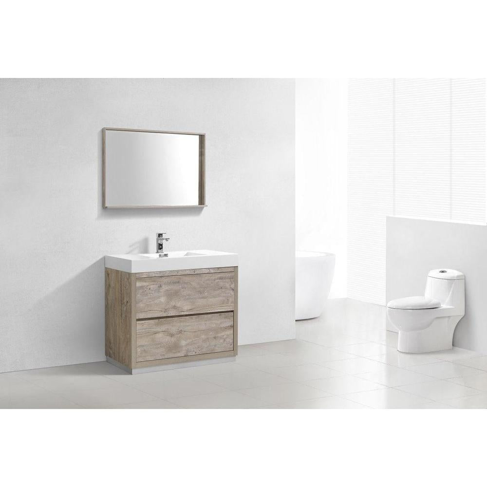 KubeBath Bliss 40 in. Free Standing Single Sink Modern Bathroom Vanity 