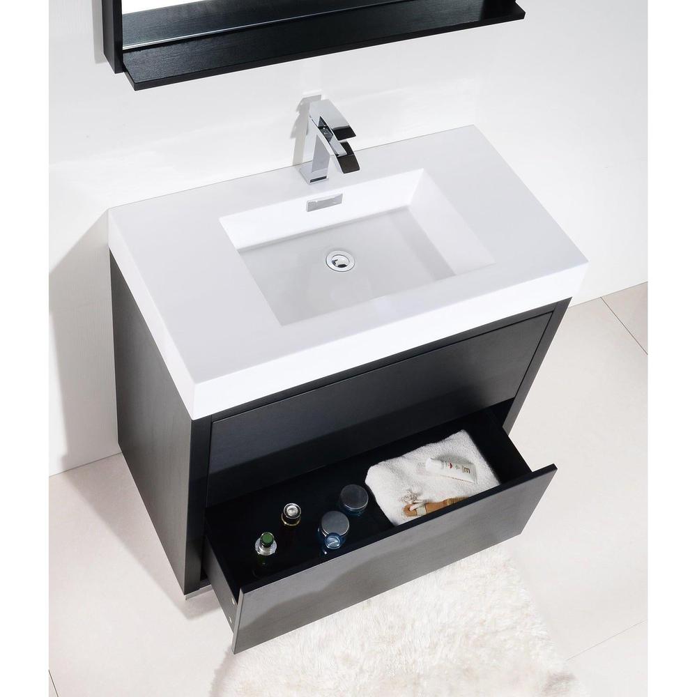 KubeBath Bliss 40 in. Free Standing Single Sink Modern Bathroom Vanity 