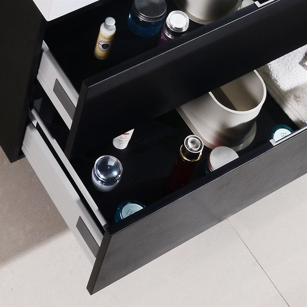 KubeBath Bliss 80 in. Wall Mount Double Sink Modern Bathroom Vanity 