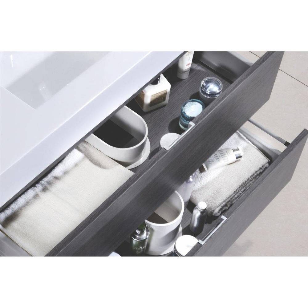 KubeBath Bliss 80 in. Wall Mount Double Sink Modern Bathroom Vanity 