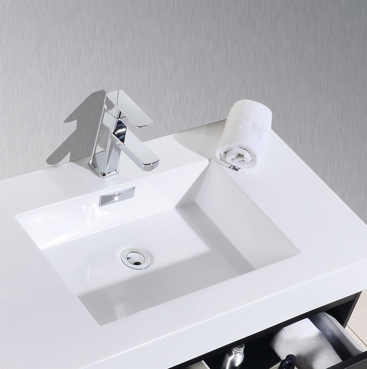 KubeBath Bliss 80" Double Sink Wall Mount Modern Bathroom Vanity - Rustic Kitchen & Bath - Vanities - KubeBath