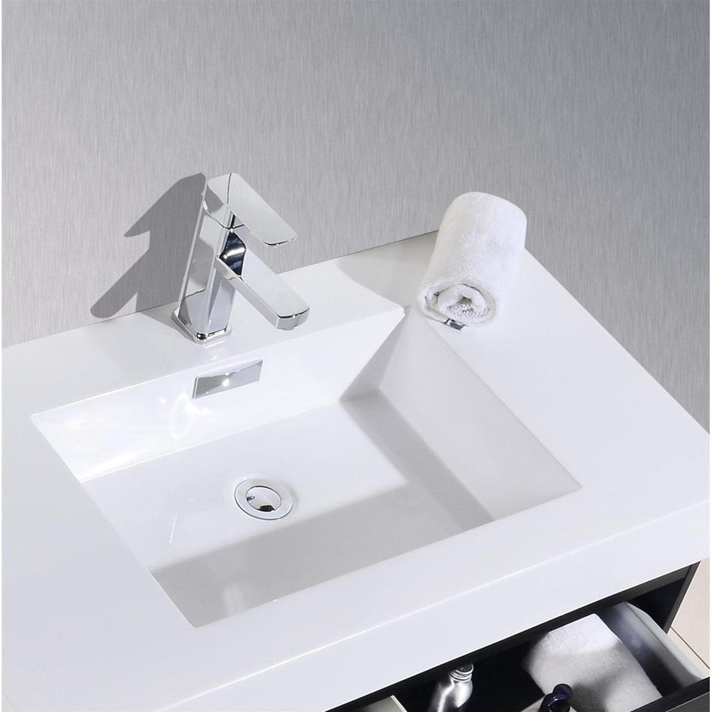 KubeBath Bliss 80 in. Wall Mount Double Sink Modern Bathroom Vanity 