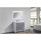 KubeBath Dolce 36 in. Freestanding Single Sink Modern Bathroom Vanity with White Quartz Counter-Top and Cabinet Color Options 