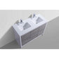 KubeBath Dolce 48 in. Freestanding Double Sink Modern Bathroom Vanity with White Quartz Counter-Top and Cabinet Color Options 