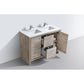 KubeBath Dolce 48 in. Freestanding Double Sink Modern Bathroom Vanity with White Quartz Counter-Top and Cabinet Color Options 
