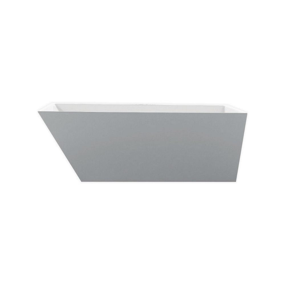 KubeBath Obliquo 67 in. Free Standing Bathtub in White 