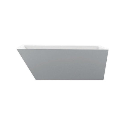 KubeBath Obliquo 67 in. Free Standing Bathtub in White 