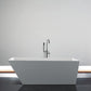 KubeBath Obliquo 67 in. Free Standing Bathtub in White 