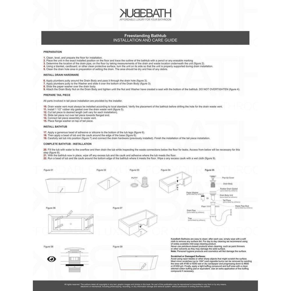 KubeBath Obliquo 67 in. Free Standing Bathtub in White 