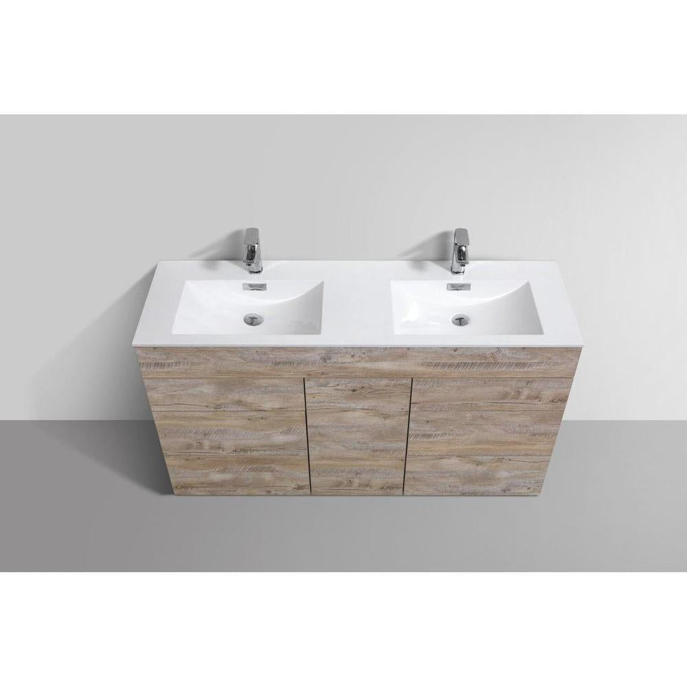 KubeBath Milano 60 in. Double Sink Modern Bathroom Vanity with Color Options 