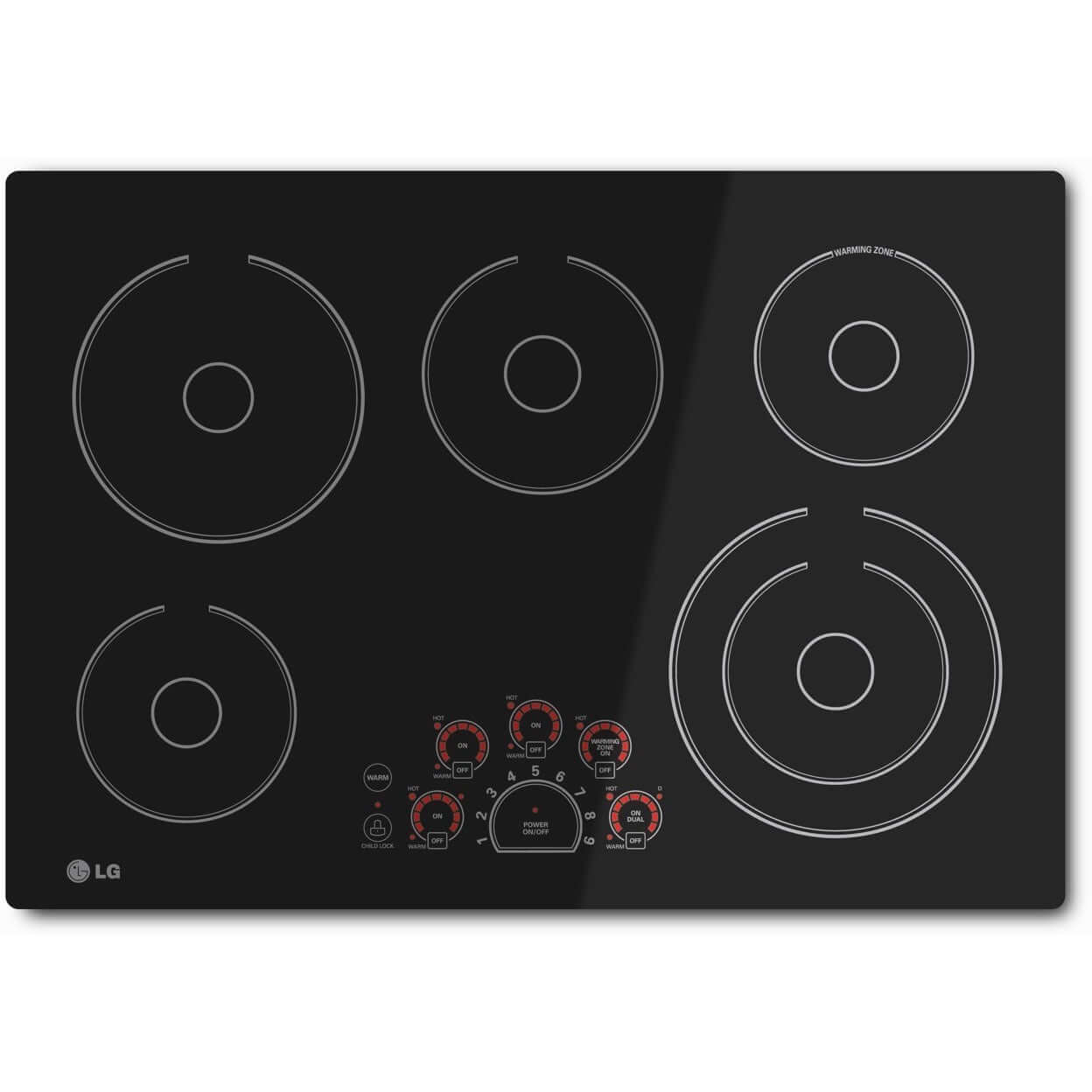 LG 30-In. Electric Radiant Cooktop with SmoothTouch Controls (LCE3010SB)