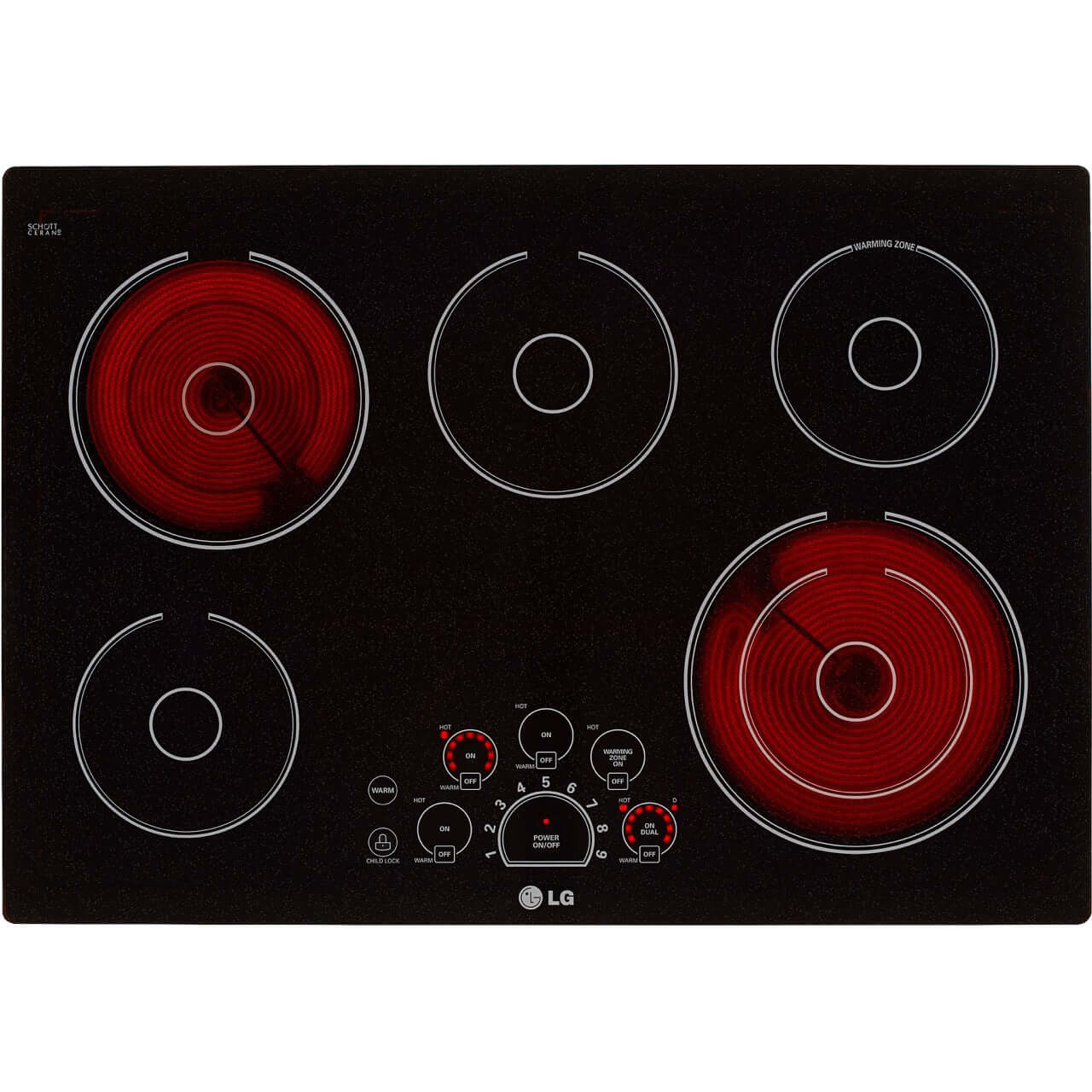 LG 30-In. Electric Radiant Cooktop with SmoothTouch Controls (LCE3010SB)