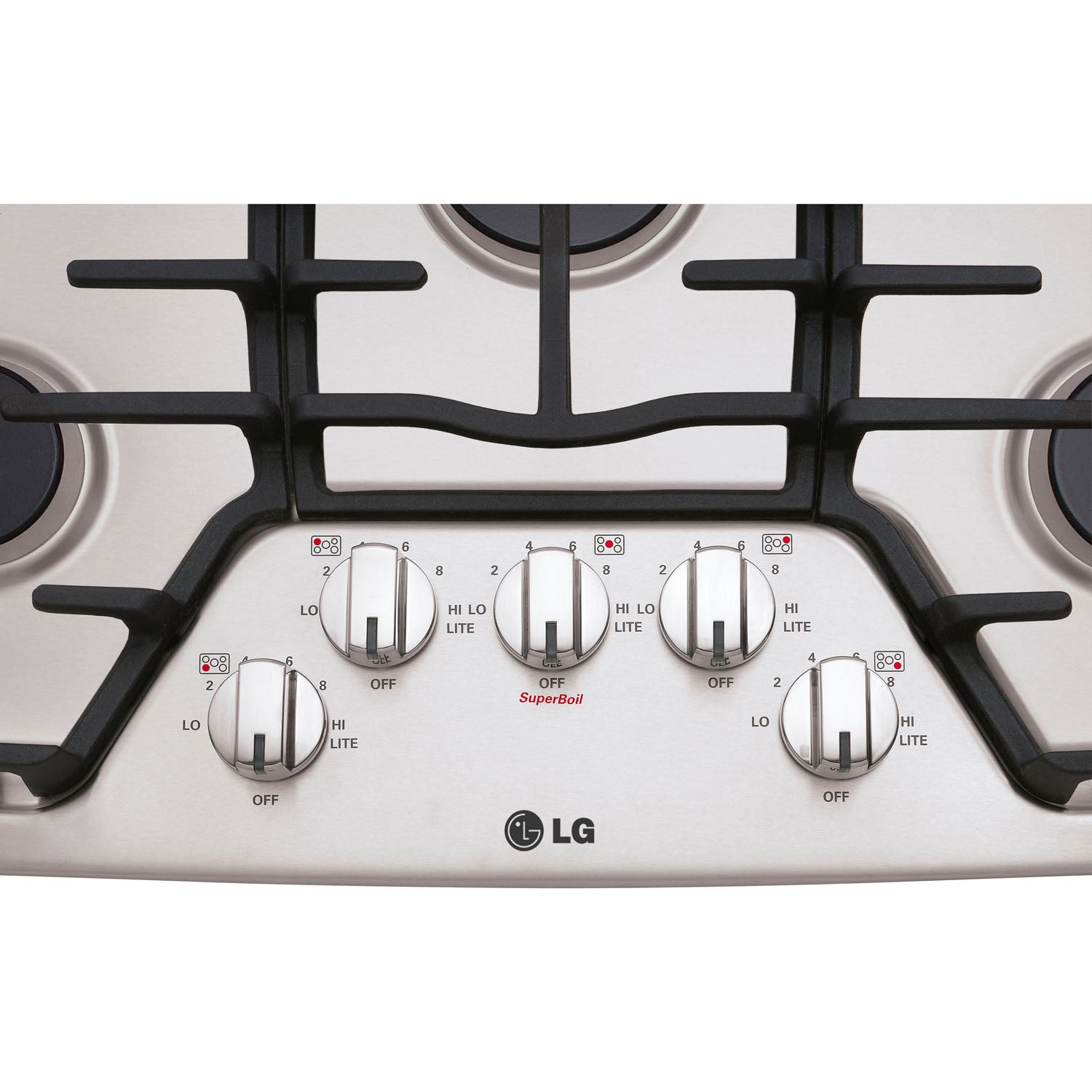 LG 30-In. Gas Cooktop with 17K BTU Center Burner (LCG3011ST)