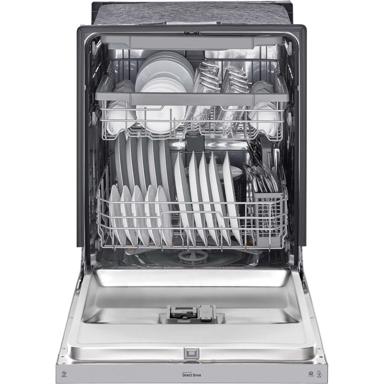 LG 24-Inch Front Control Dishwasher with QuadWash in Stainless Steel (LDFN4542S)