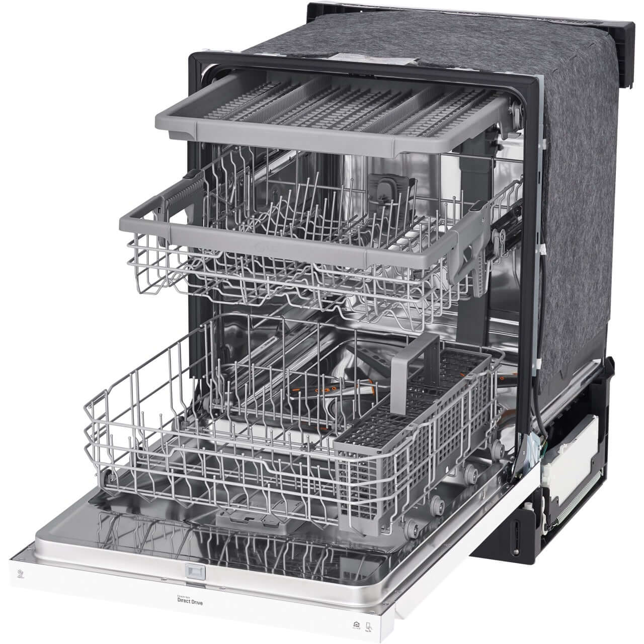 LG 24-Inch Front Control Dishwasher with QuadWash and 3rd Rack in White (LDFN4542W)