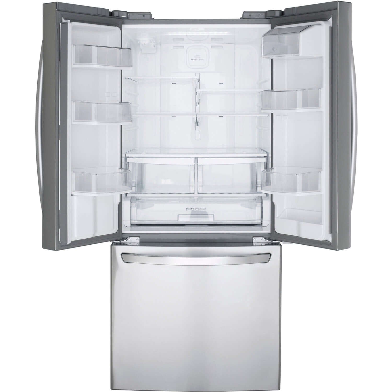 LG 30 Inch 3-Door French Door Refrigerator in Stainless Steel 22 Cu. Ft. (LFDS22520S)