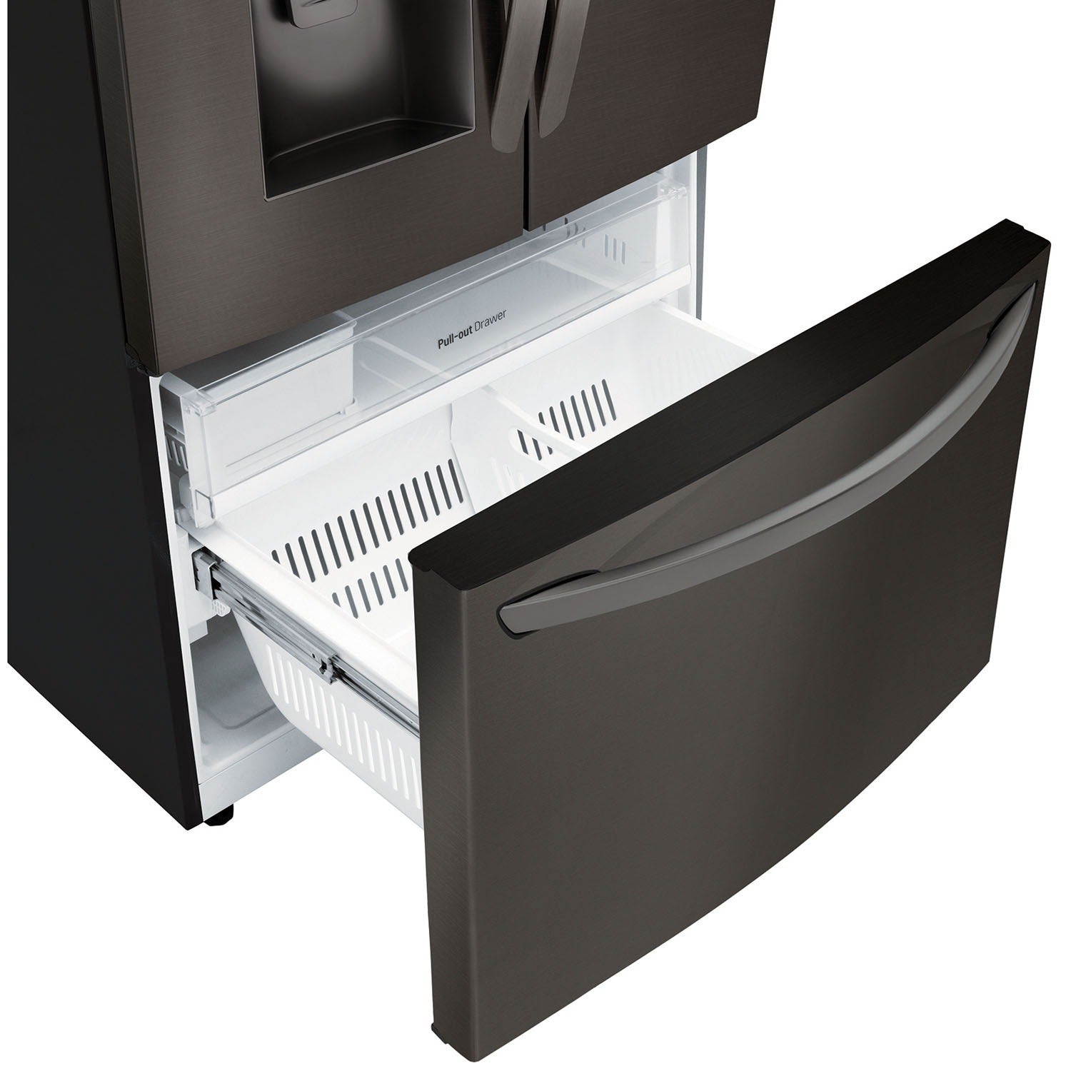 LG 36 Inch 3-Door French Door Refrigerator in Black Stainless Steel 28 Cu. Ft. (LFXS26973D)