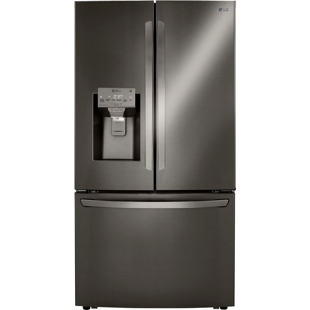 LG 36 Inch 3-Door French Door Refrigerator in Black Stainless Steel 24 Cu. Ft. (LRFXC2416D)