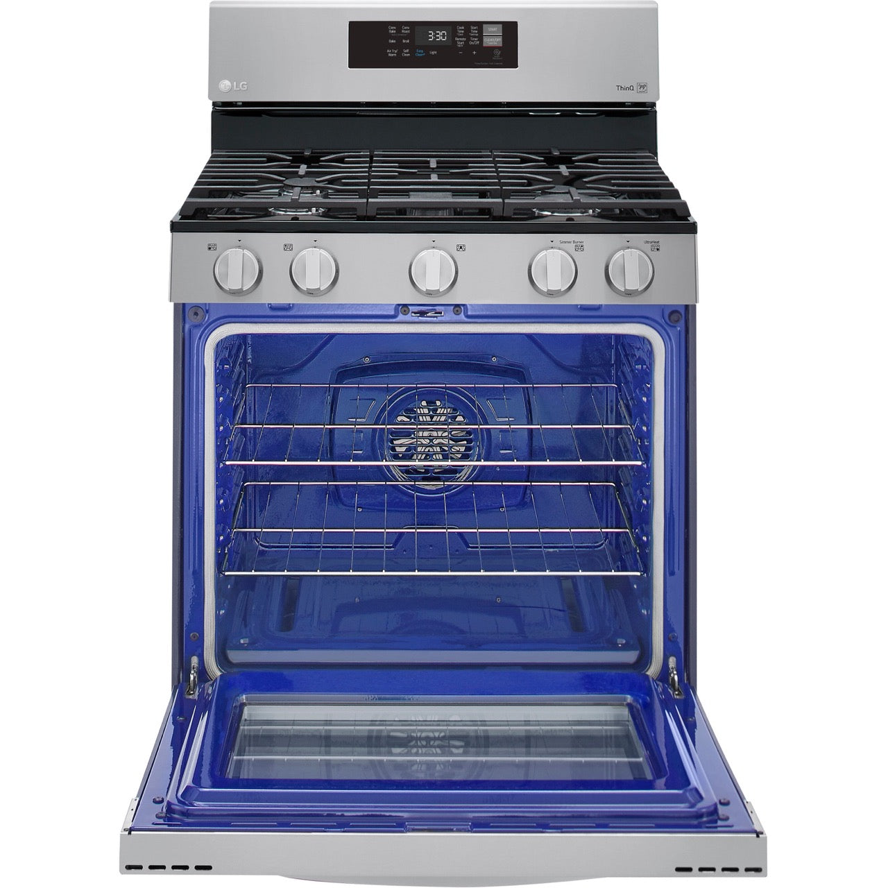 LG 5.8-Cu. Ft. Gas Convection Smart Range with AirFry, Stainless Steel (LRGL5823S)