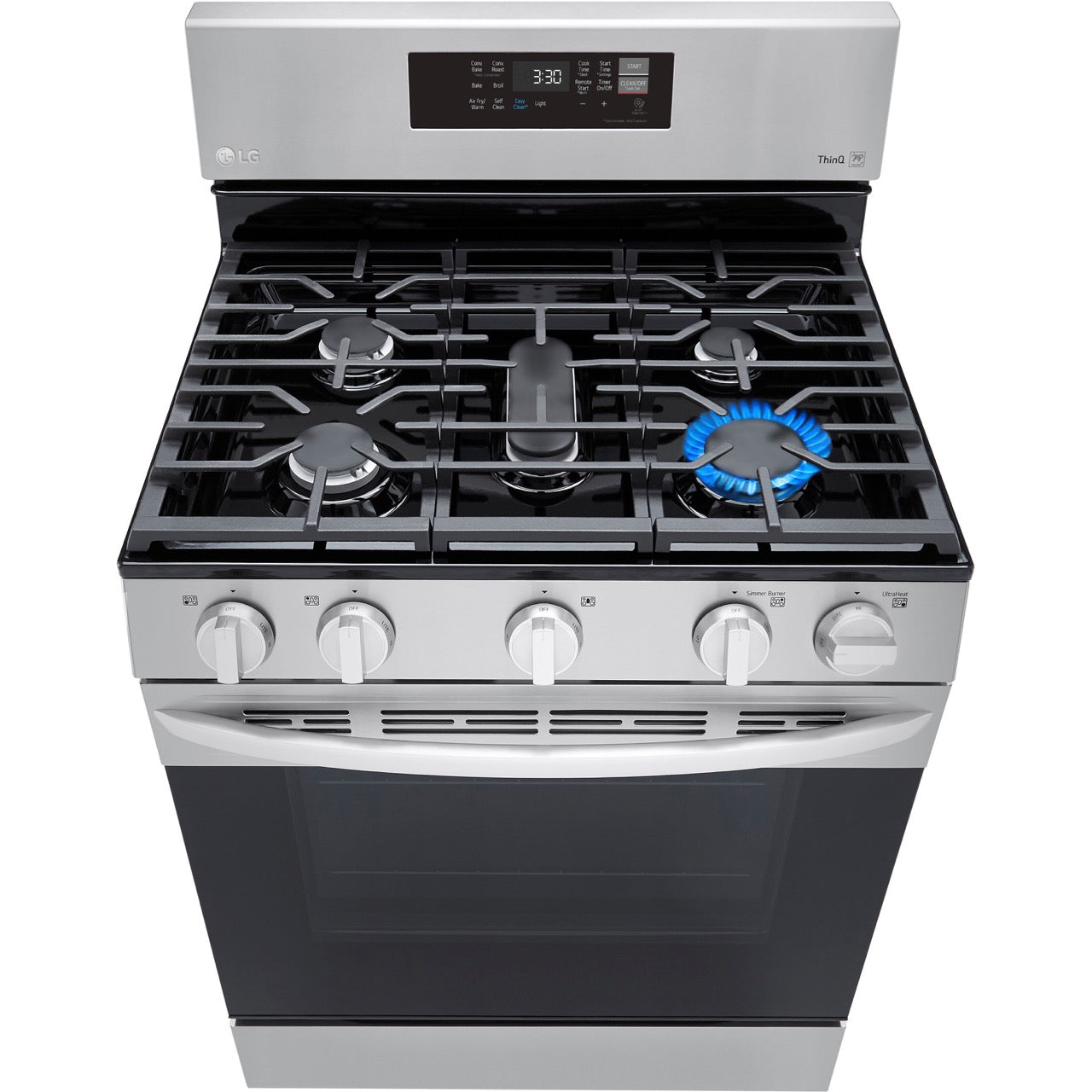 LG 5.8-Cu. Ft. Gas Convection Smart Range with AirFry, Stainless Steel (LRGL5823S)