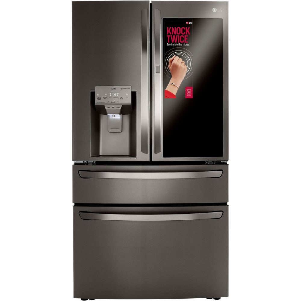 LG 36 Inch 4-Door French Door Refrigerator with InstaView, Black Stainless Steel 23 Cu. Ft. (LRMVC2306D)