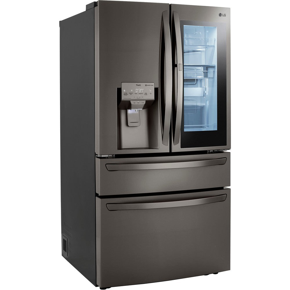 LG 36 Inch 4-Door French Door Refrigerator with InstaView, Black Stainless Steel 30 Cu. Ft. (LRMVS3006D)