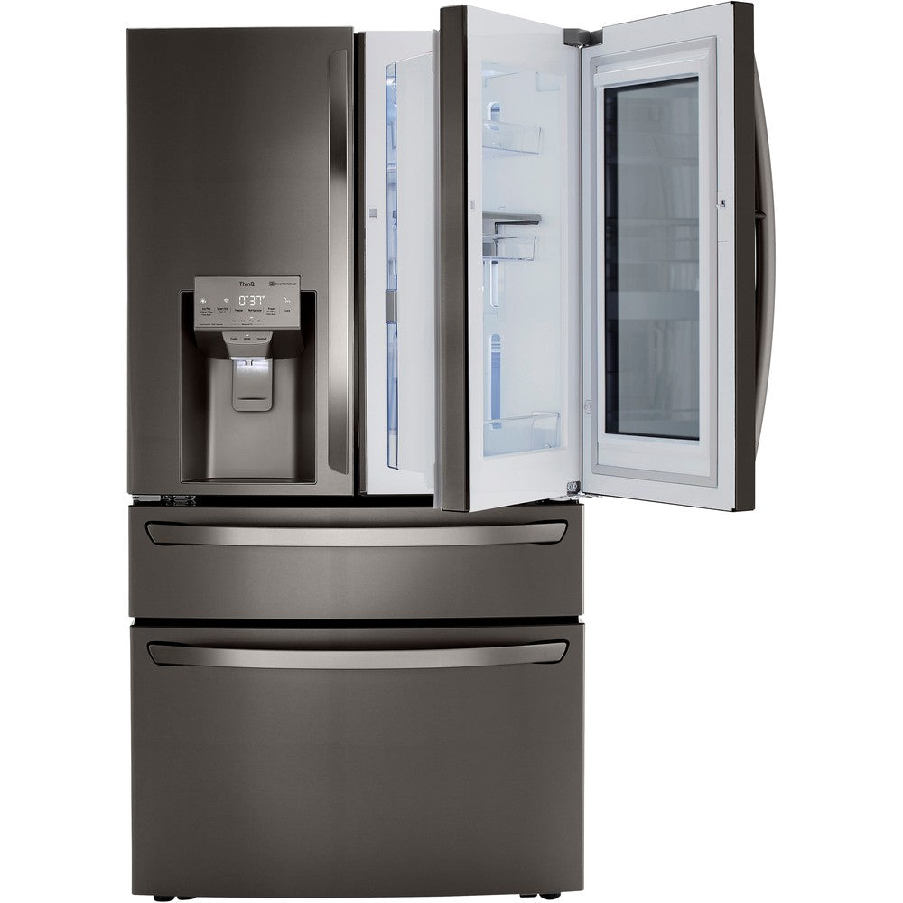 LG 36 Inch 4-Door French Door Refrigerator with InstaView, Black Stainless Steel 30 Cu. Ft. (LRMVS3006D)
