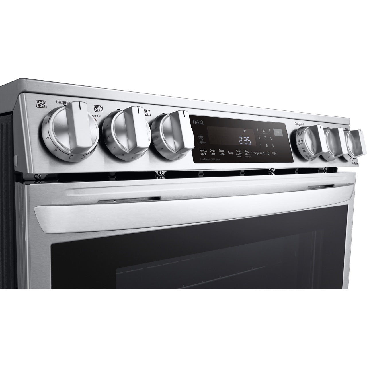 LG 6.3-Cu. Ft. Smart Wi-Fi Enabled ProBake Convection InstaView Electric Slide-in Range with Air Fry, Stainless Steel (LSEL6335F)