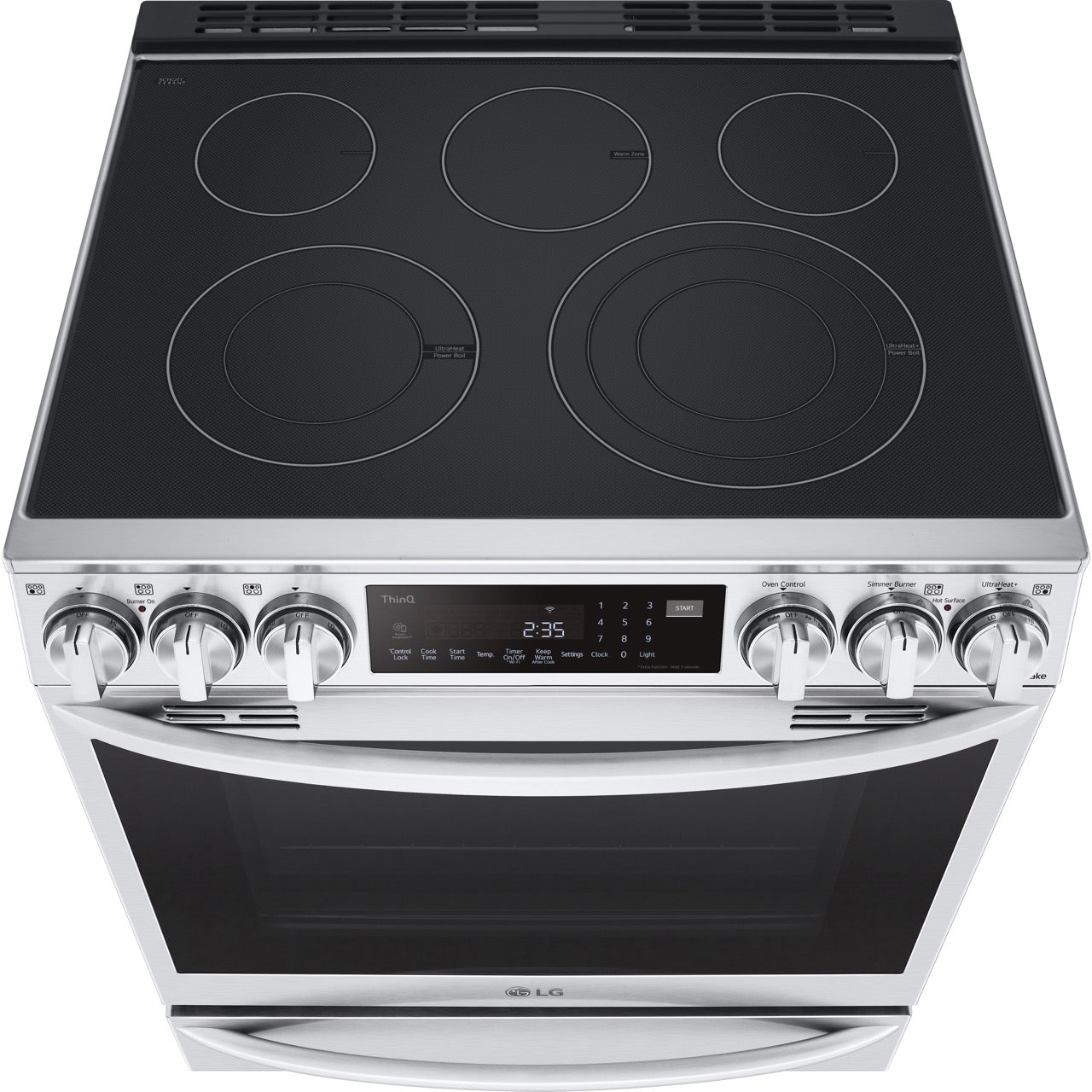 LG 6.3-Cu. Ft. Smart Wi-Fi Enabled ProBake Convection InstaView Electric Slide-in Range with Air Fry, Stainless Steel (LSEL6337F)