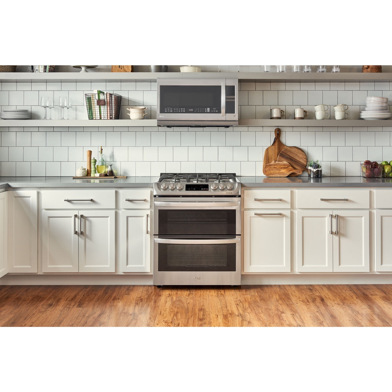LG Electronics 6.9-Cu. Ft. Gas Slide-In Range with Double Oven and ProBake Convection, Stainless Steel (LTG4715ST)