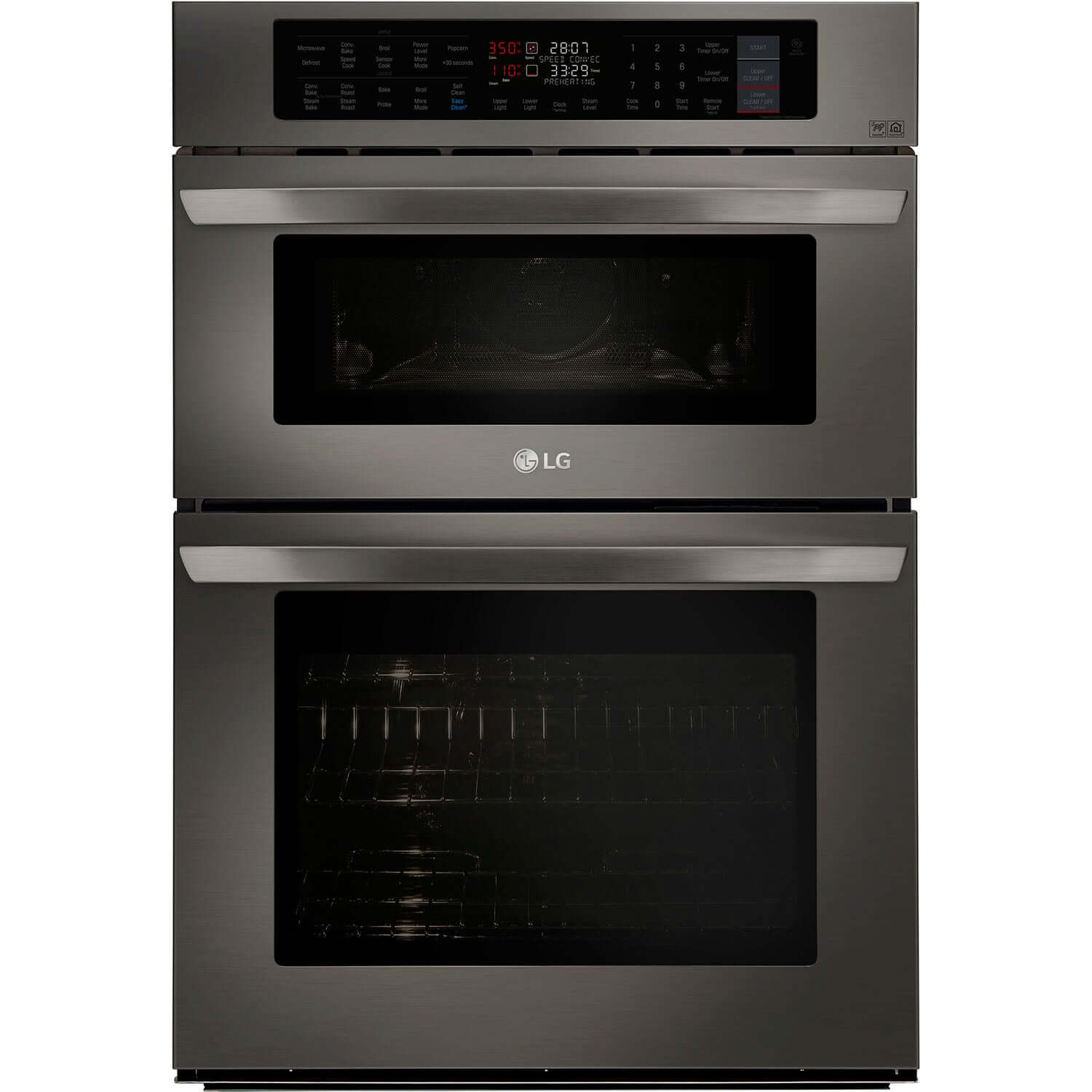 LG 30-in. Combination Wall Oven in Black Stainless Steel (LWC3063BD)