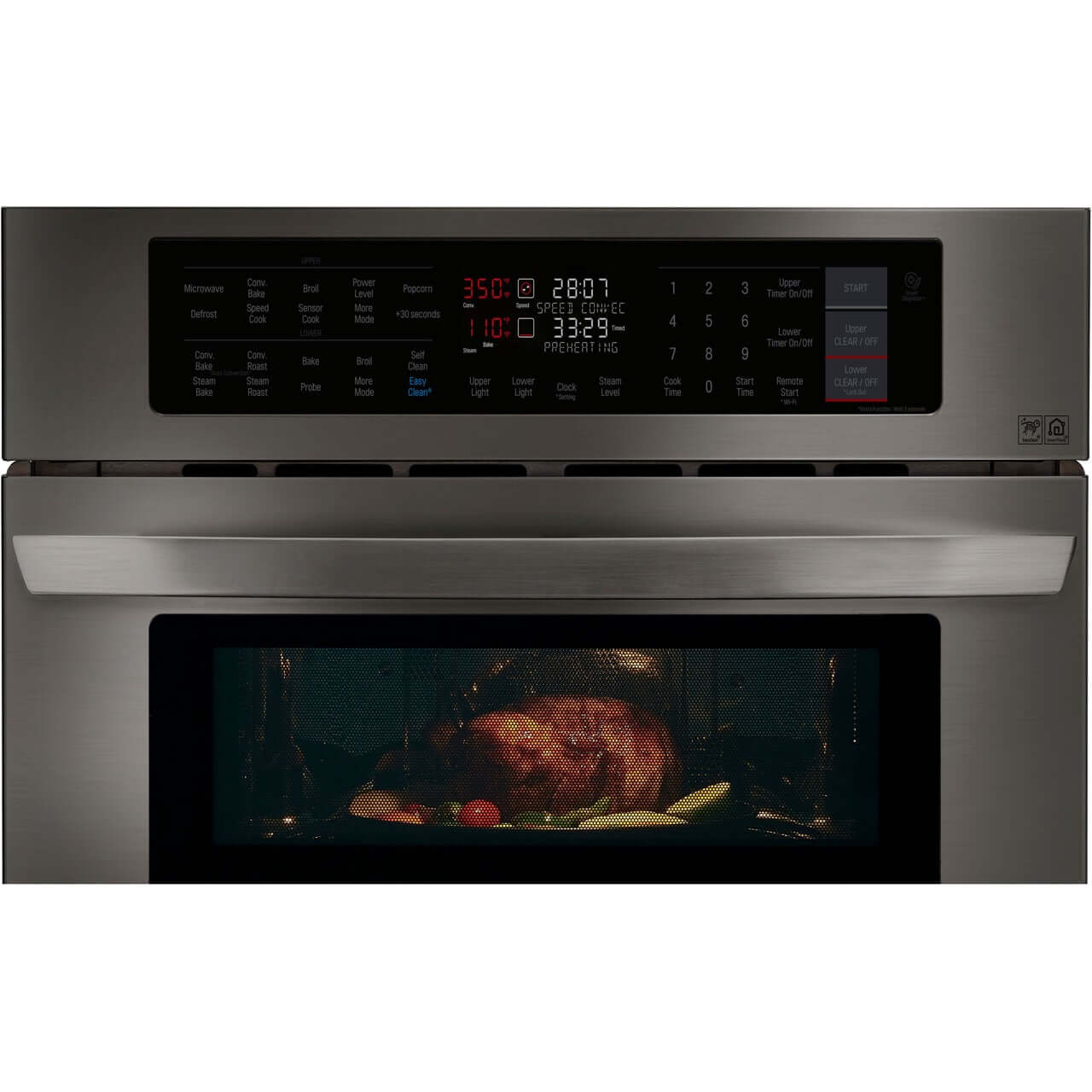LG 30-in. Combination Wall Oven in Black Stainless Steel (LWC3063BD)