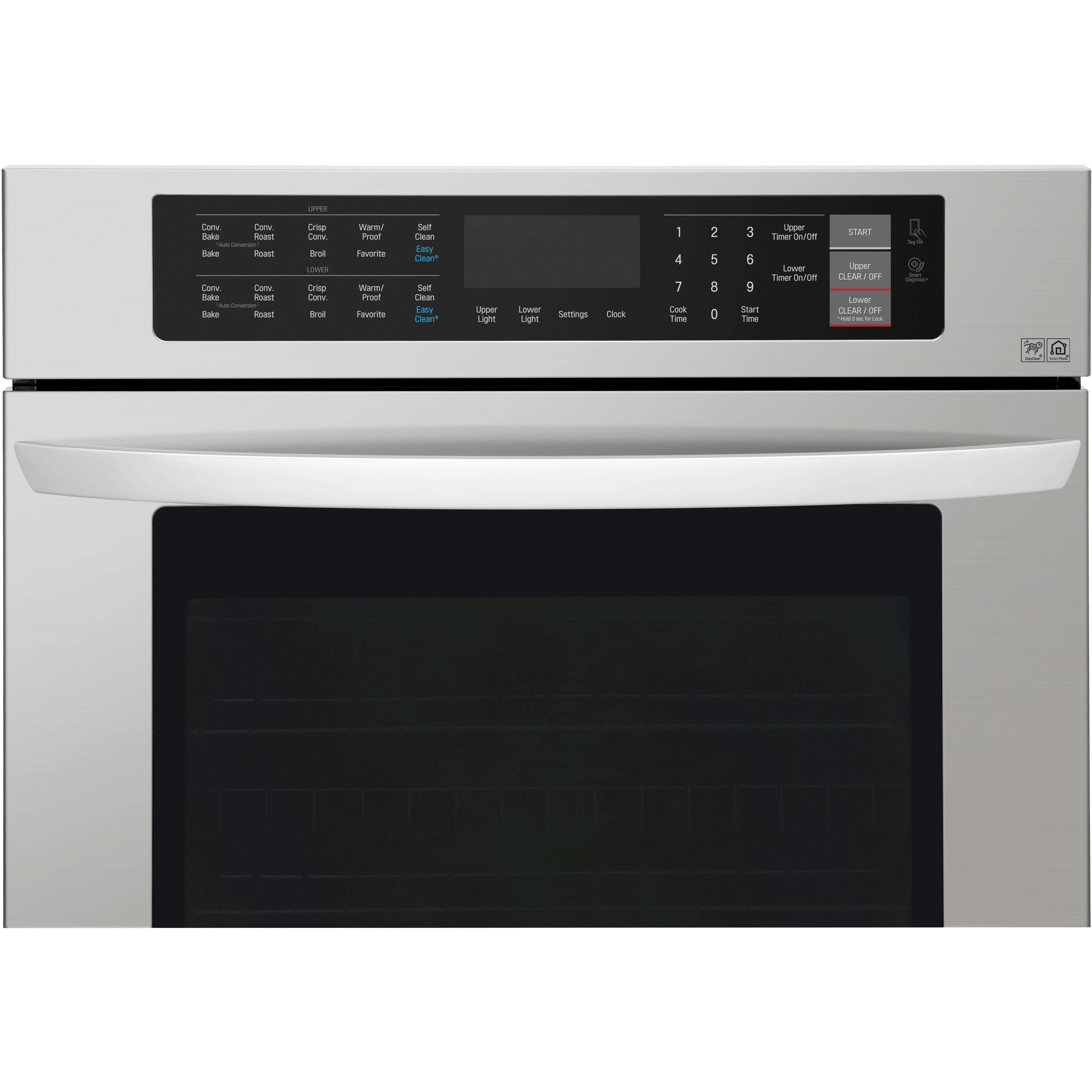 LG 30 in. Electric Double Wall Oven with True Convection in Stainless Steel (LWD3063ST)