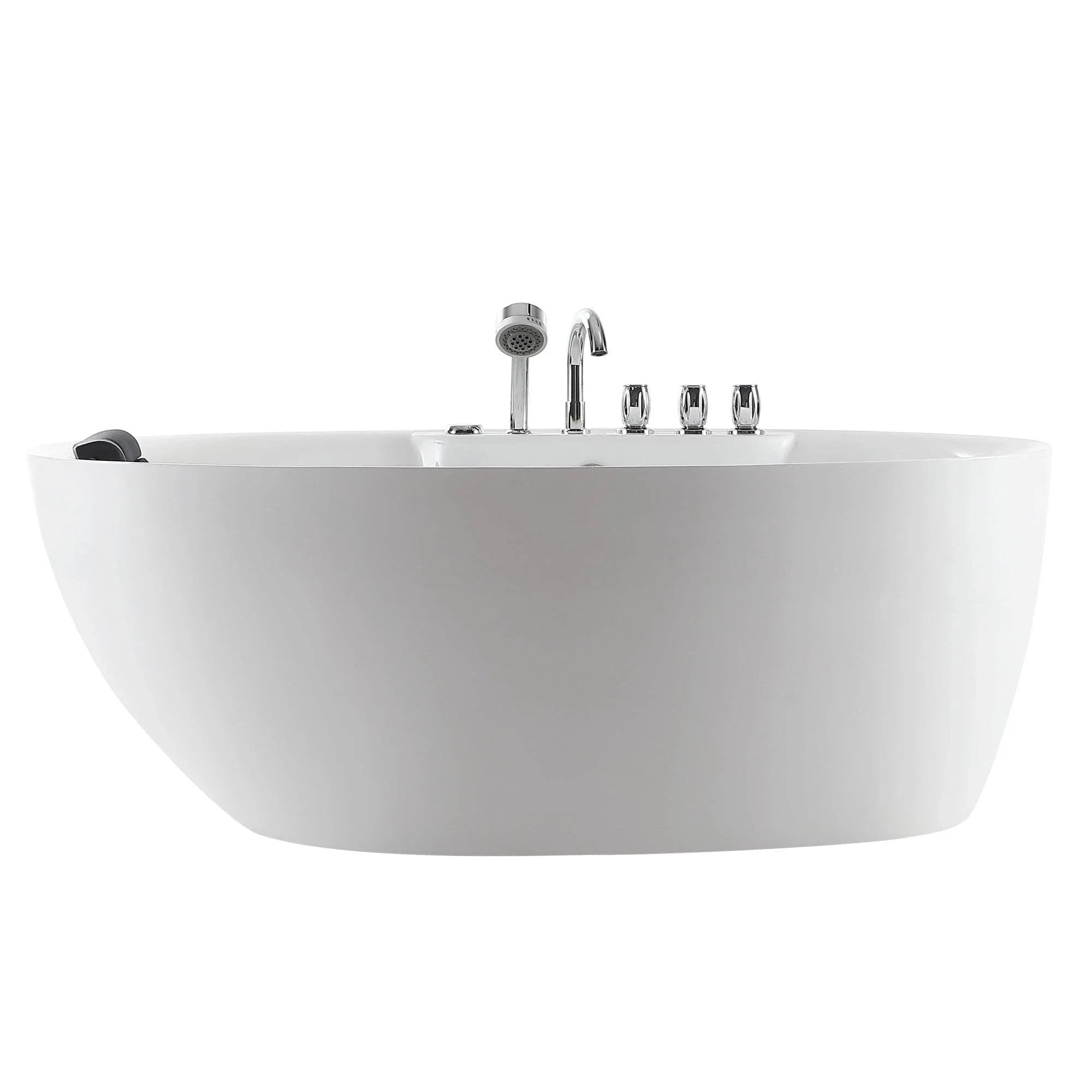 Empava 67 in. Freestanding Jetted Bathtub in White Acrylic (67AIS13)