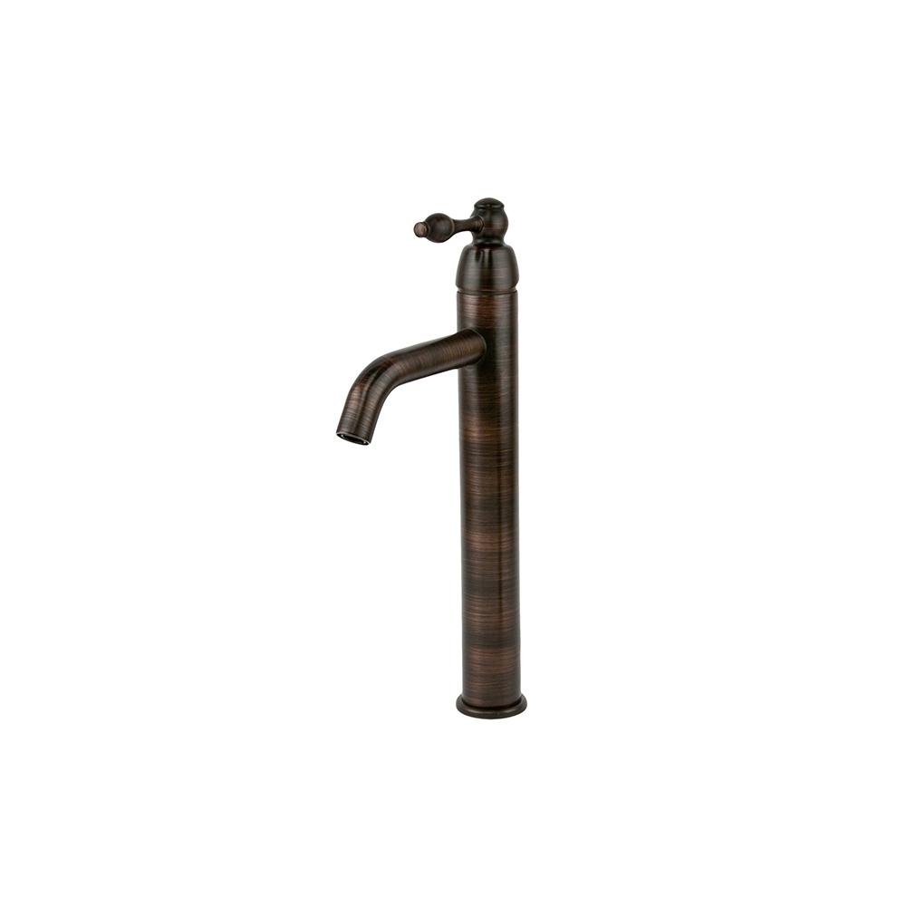Single Handle Bathroom Vessel Faucet in Oil Rubbed Bronze (B-VF01ORB) - Rustic Kitchen & Bath - Bath Faucets - Premier Copper Products