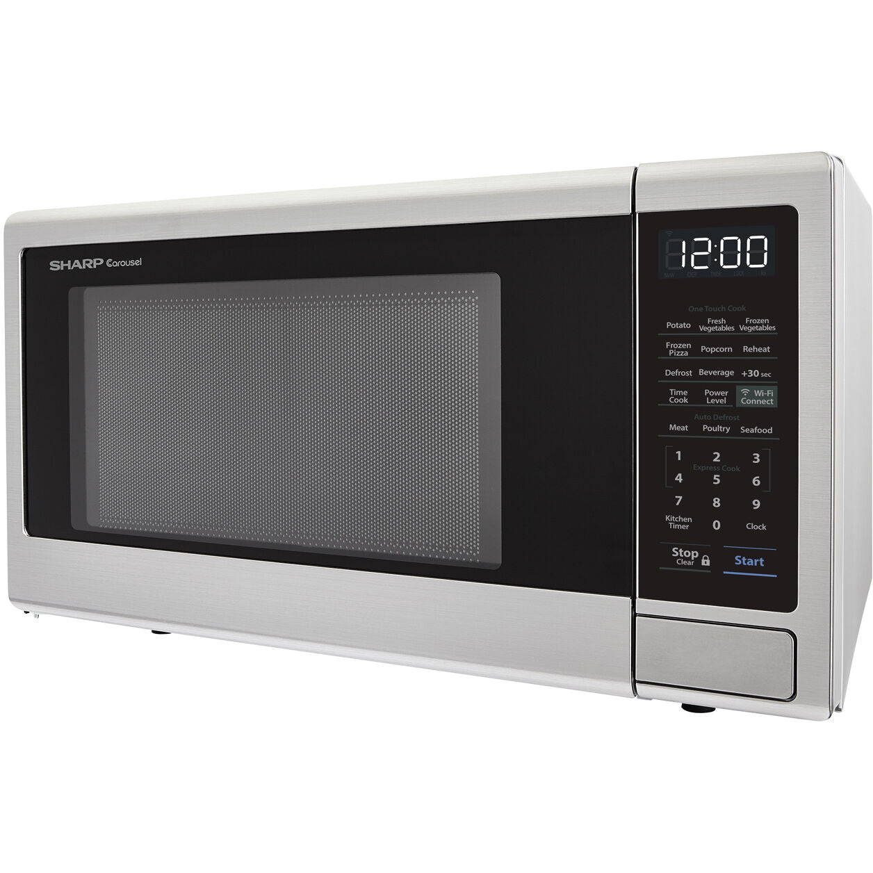 Sharp 1.1 cu. ft. 21 in. Countertop Microwave with Alexa-Enabled Controls in Stainless Steel (SMC1139FS)