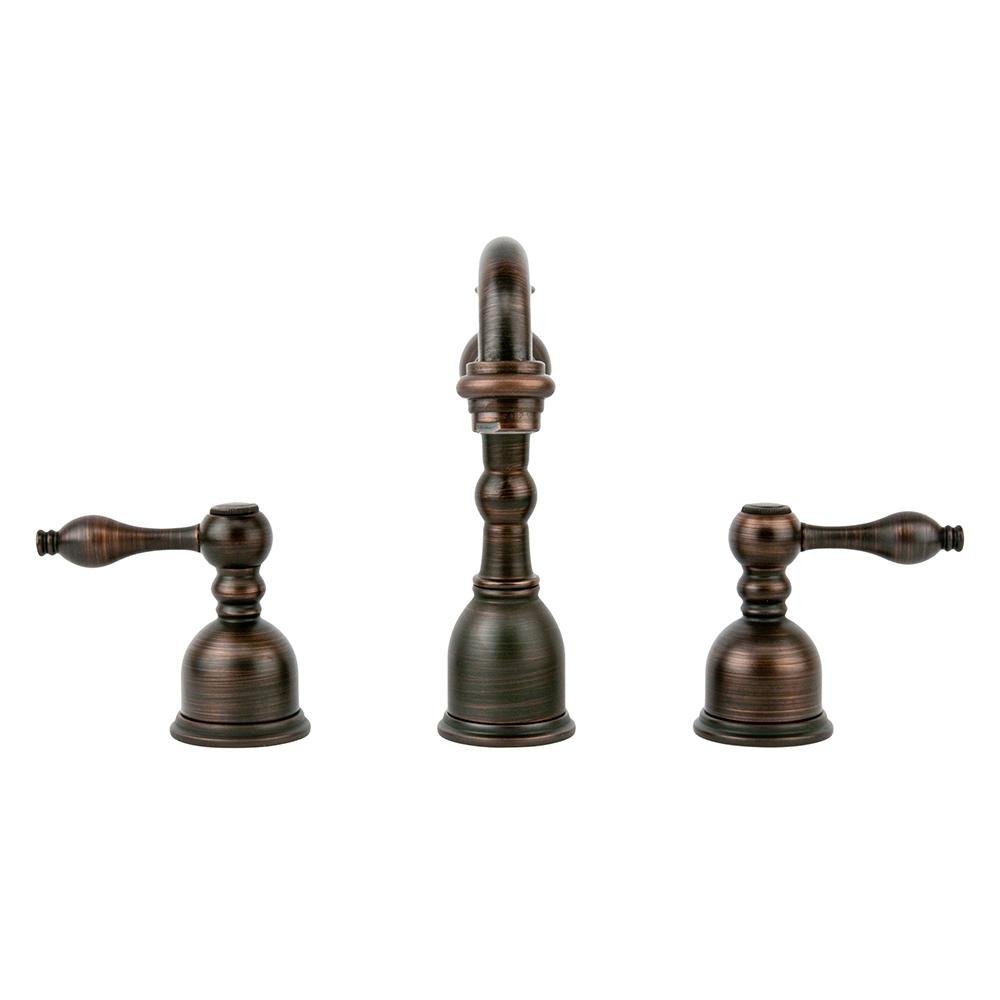 Widespread Bathroom Faucet in Oil Rubbed Bronze (B-WS01ORB) - Rustic Kitchen & Bath - Bath Faucets - Premier Copper Products