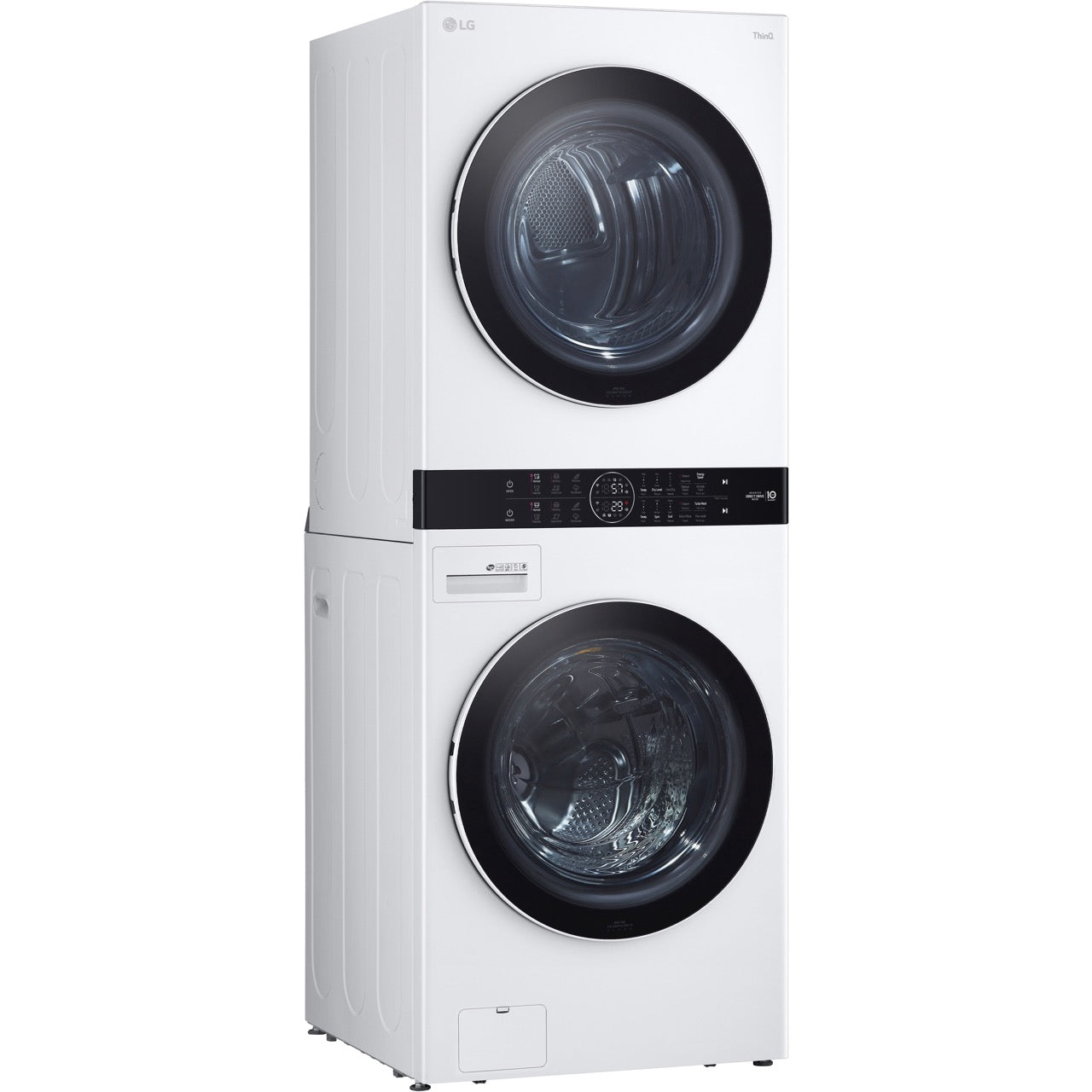LG Single Unit Gas WashTower with Center Control in White (WKGX201HWA)
