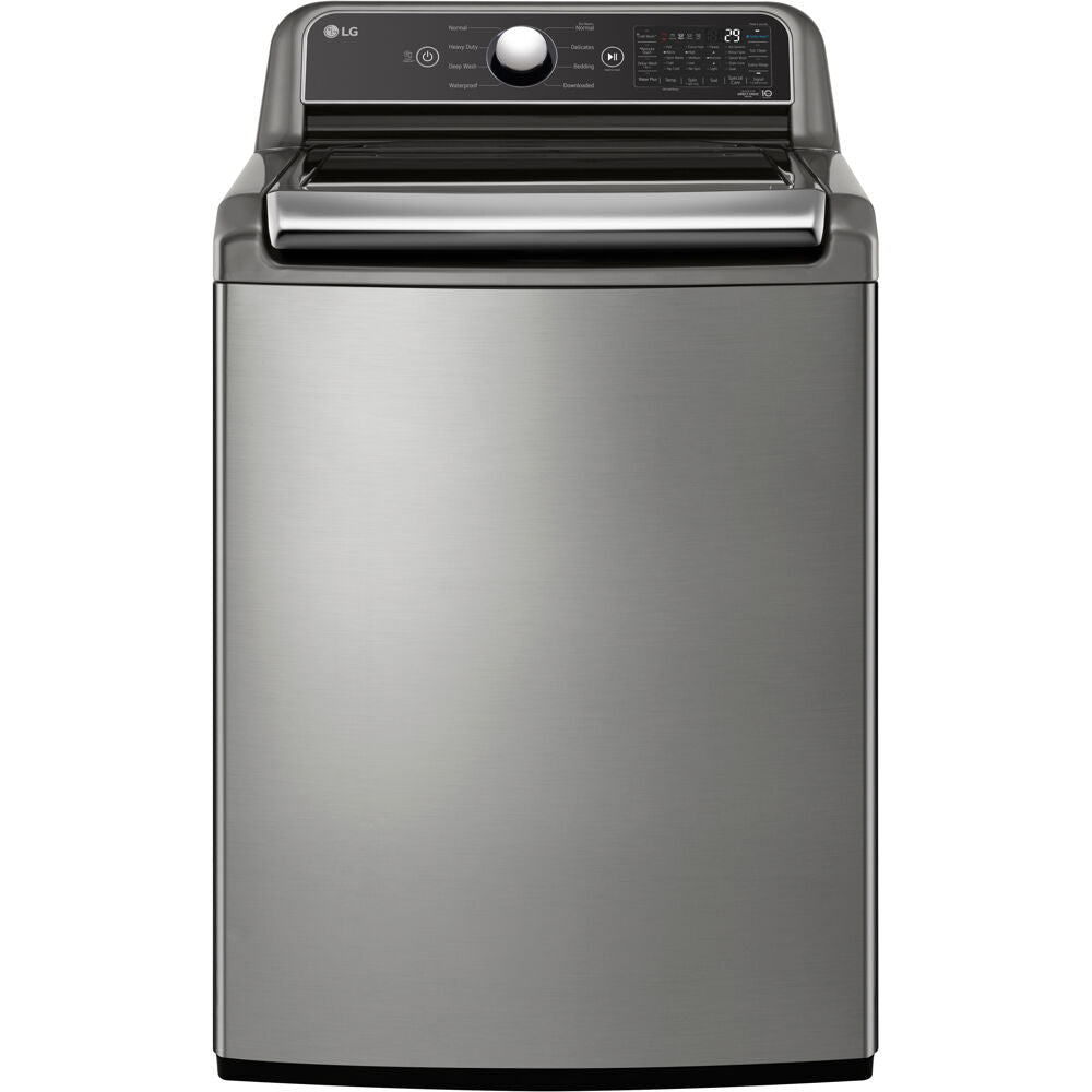 LG 5.5-Cu. Ft. Mega Capacity Smart wi-fi Enabled Top Load Washer with TurboWash3D Technology in Graphite Steel (WT7400CV)