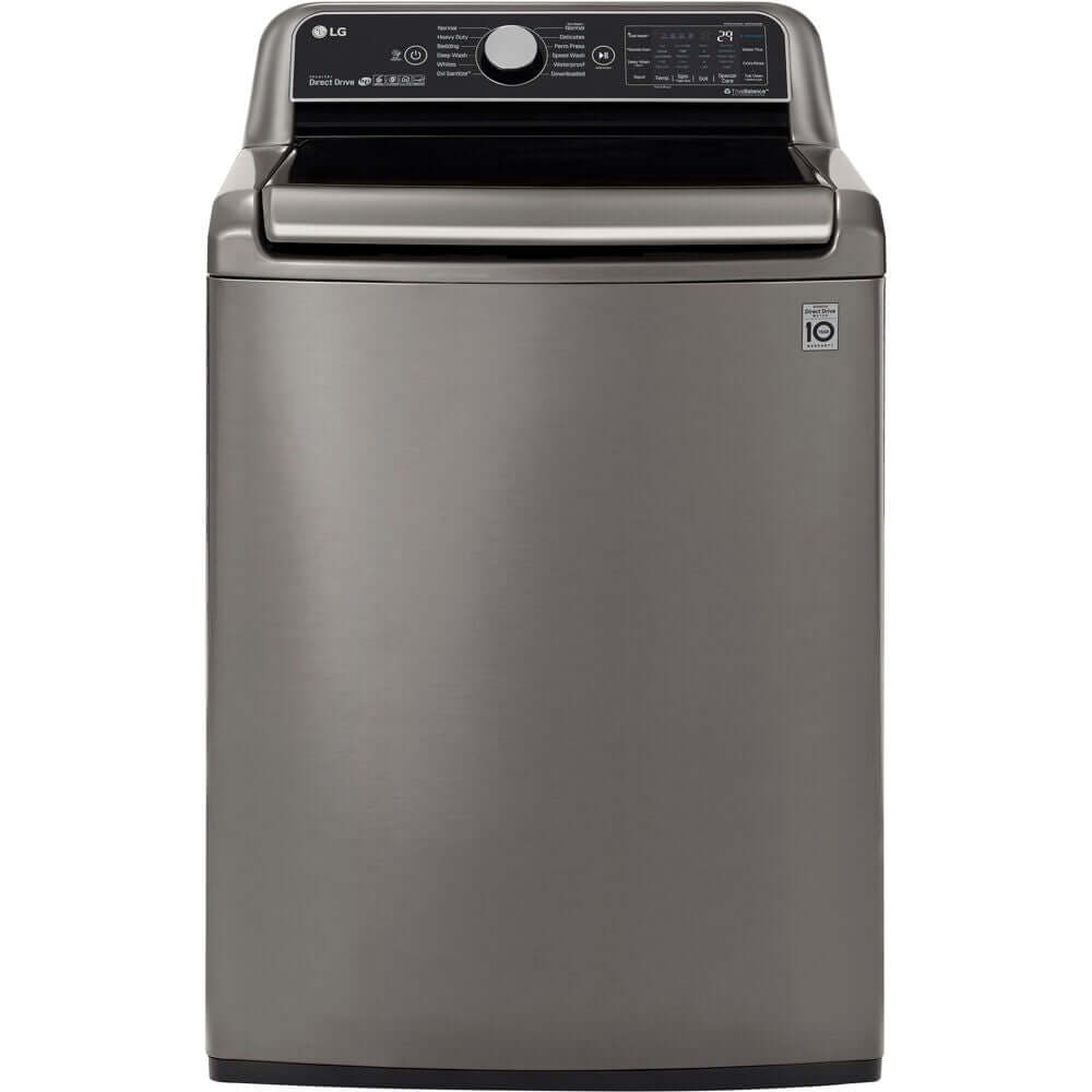 LG 27 Inch Smart wi-fi Enabled Top Load Washer with TurboWash3D Technology in Graphite Steel 5.5 cu. ft. (WT7800CV)