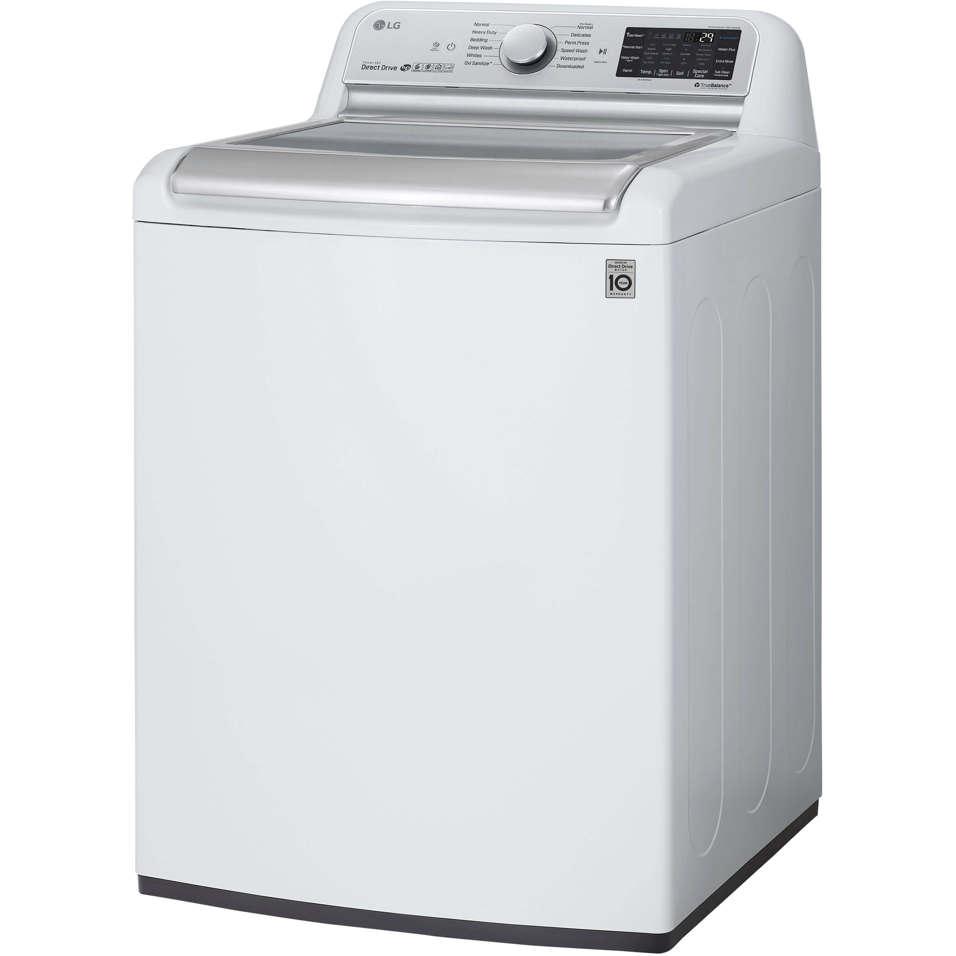 LG 27 Inch Smart wi-fi Enabled Top Load Washer with TurboWash3D Technology in White 5.5 cu. ft. (WT7800CW)