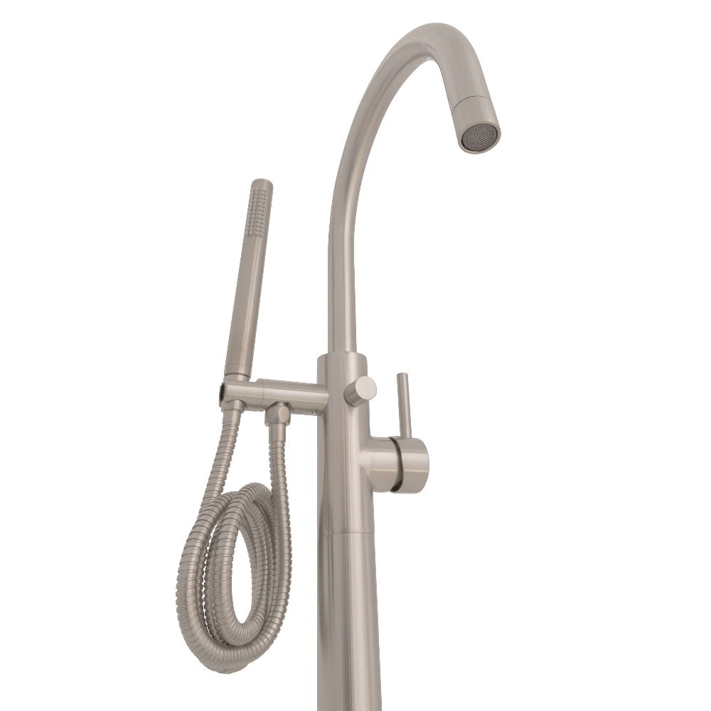 ZLINE Emerald Bay Bath Tub Filler in Brushed Nickel faucet and handle detail
