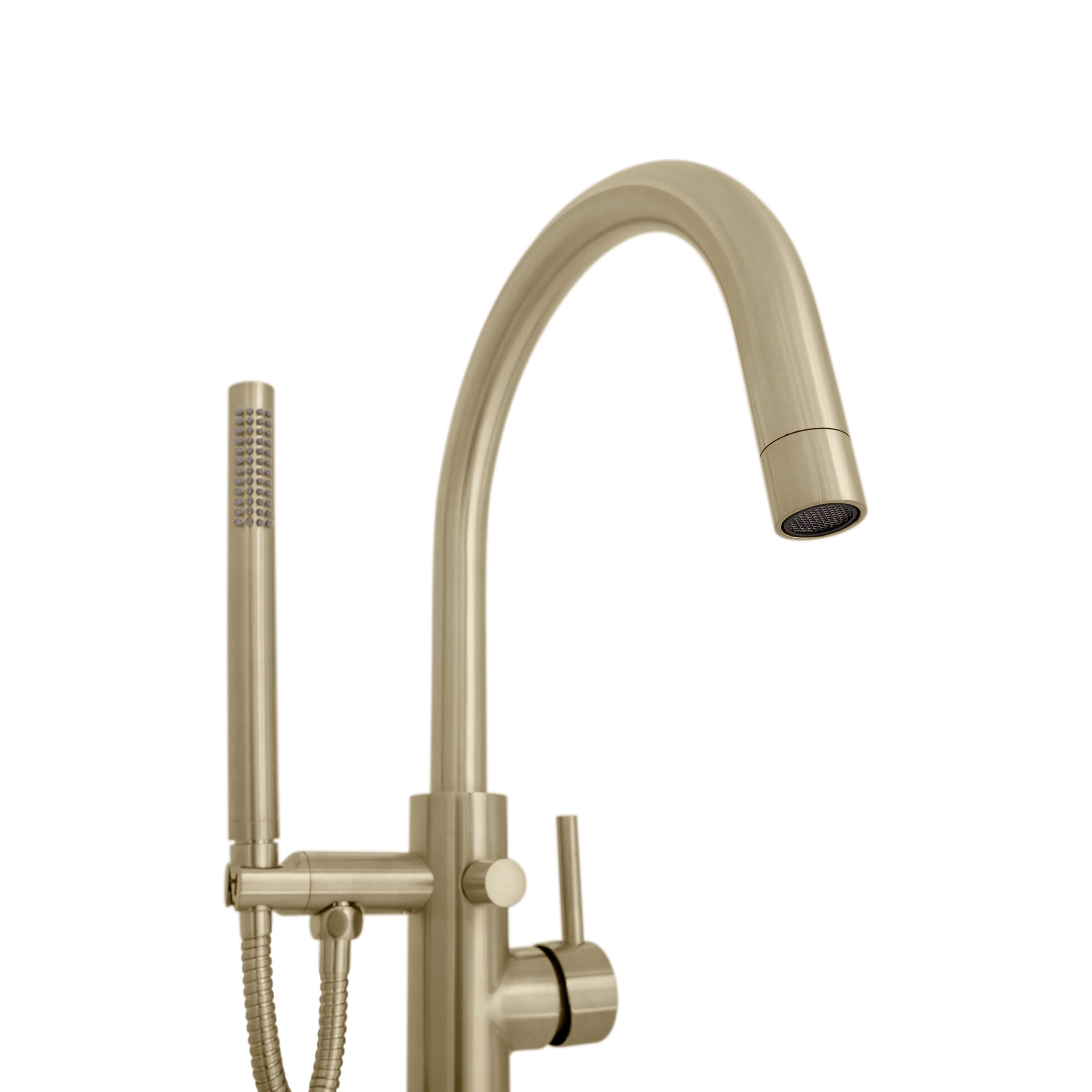 ZLINE Emerald Bay Bath Tub Filler in Champagne Bronze faucet and handle detail