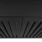 ZLINE black stainless steel range hood baffle filters close up